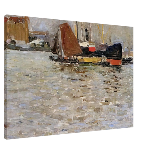 Wassily Kandinsky - ROTTERDAM SUN 1906 Canvas - 20x30 cm / 8x12 inches-canvas
