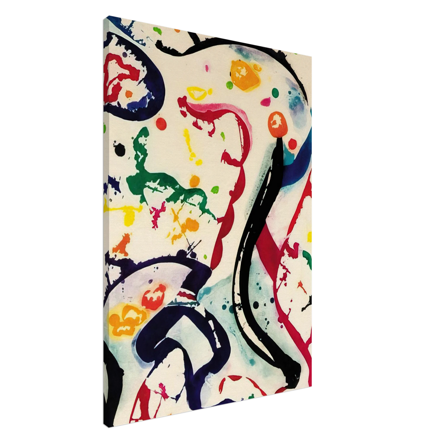 Sam Francis - Untitled  L. I112  Canvas - 20x30 cm / 8x12 inches-canvas