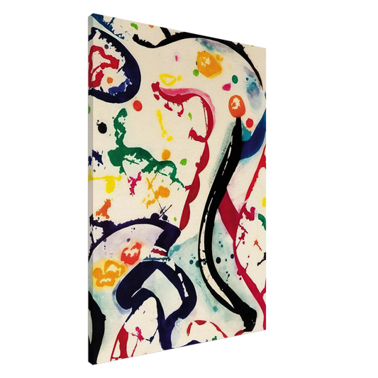 Sam Francis - Untitled  L. I112  Canvas - 20x30 cm / 8x12 inches-canvas