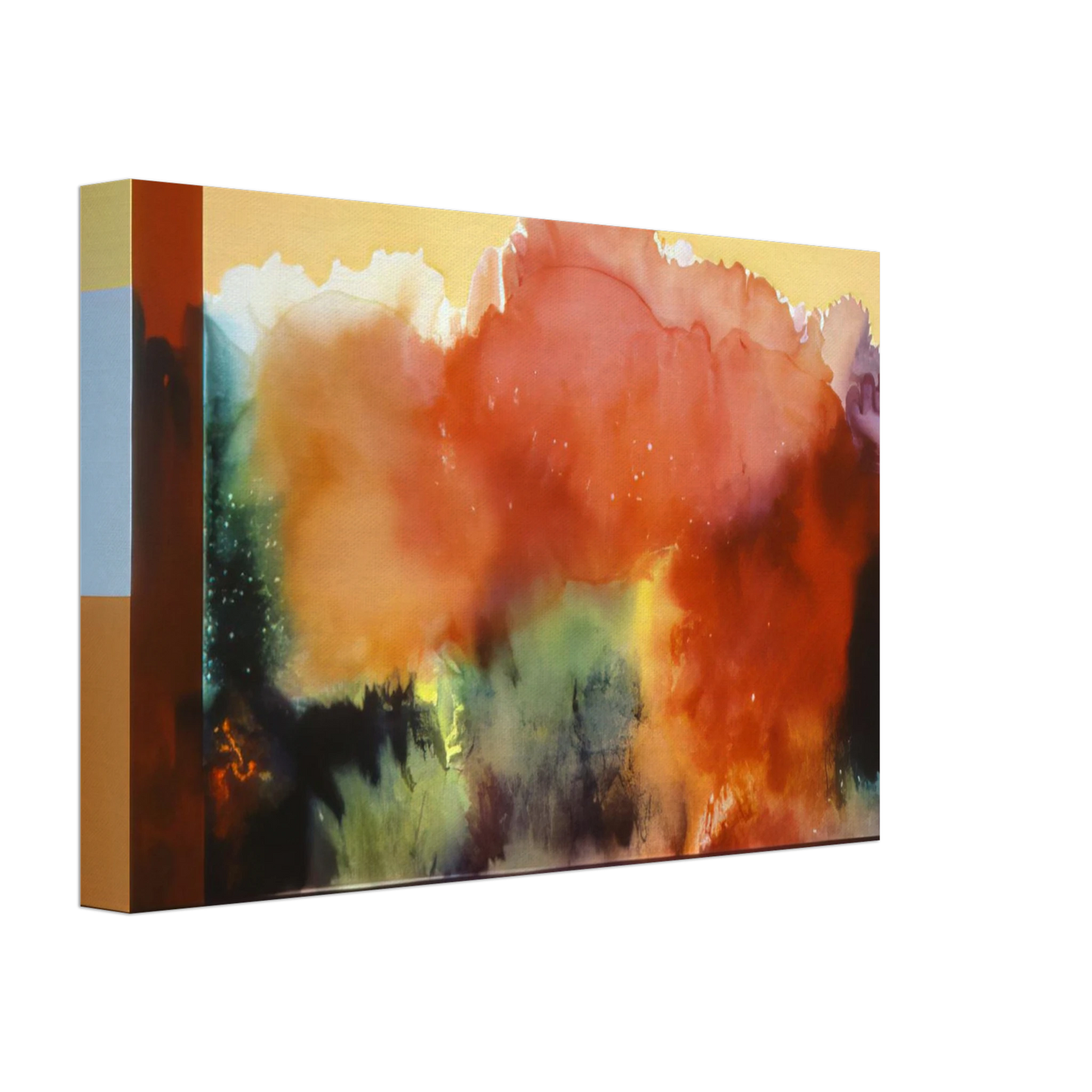 Ronnie Landfield - For The Gypsy and His Daughter - 1985 Canvas - 40x60 cm / 16x24 inches-canvas