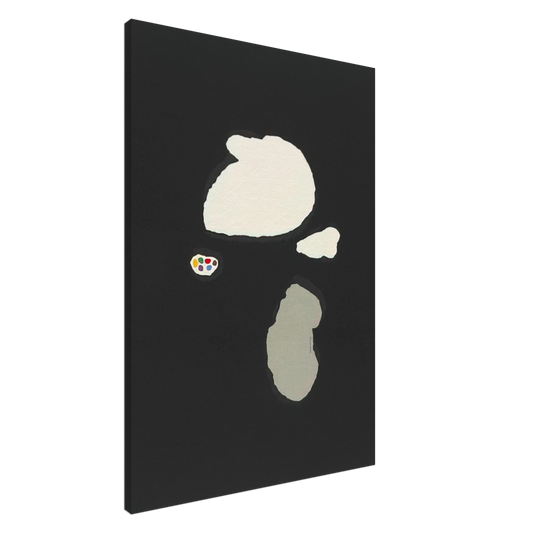 Bruno Munari - Untitled Graphic Composition - 1951 Canvas - 20x30 cm / 8x12 inches-canvas