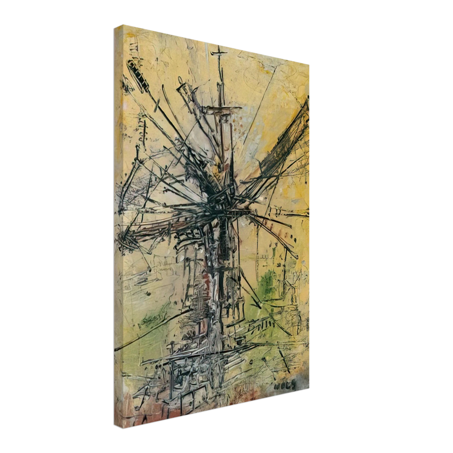 Wols - The Windmill - 1951 Canvas - 40x60 cm / 16x24 inches-canvas