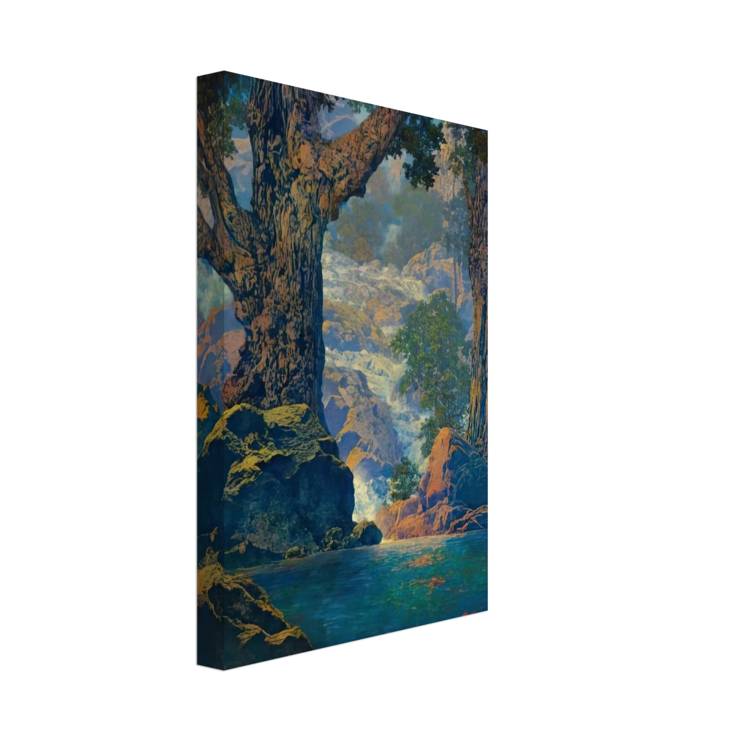 Maxfield Parrish - Cascades Quiet Solitude Canvas - 70x100 cm / 28x40 inches-canvas