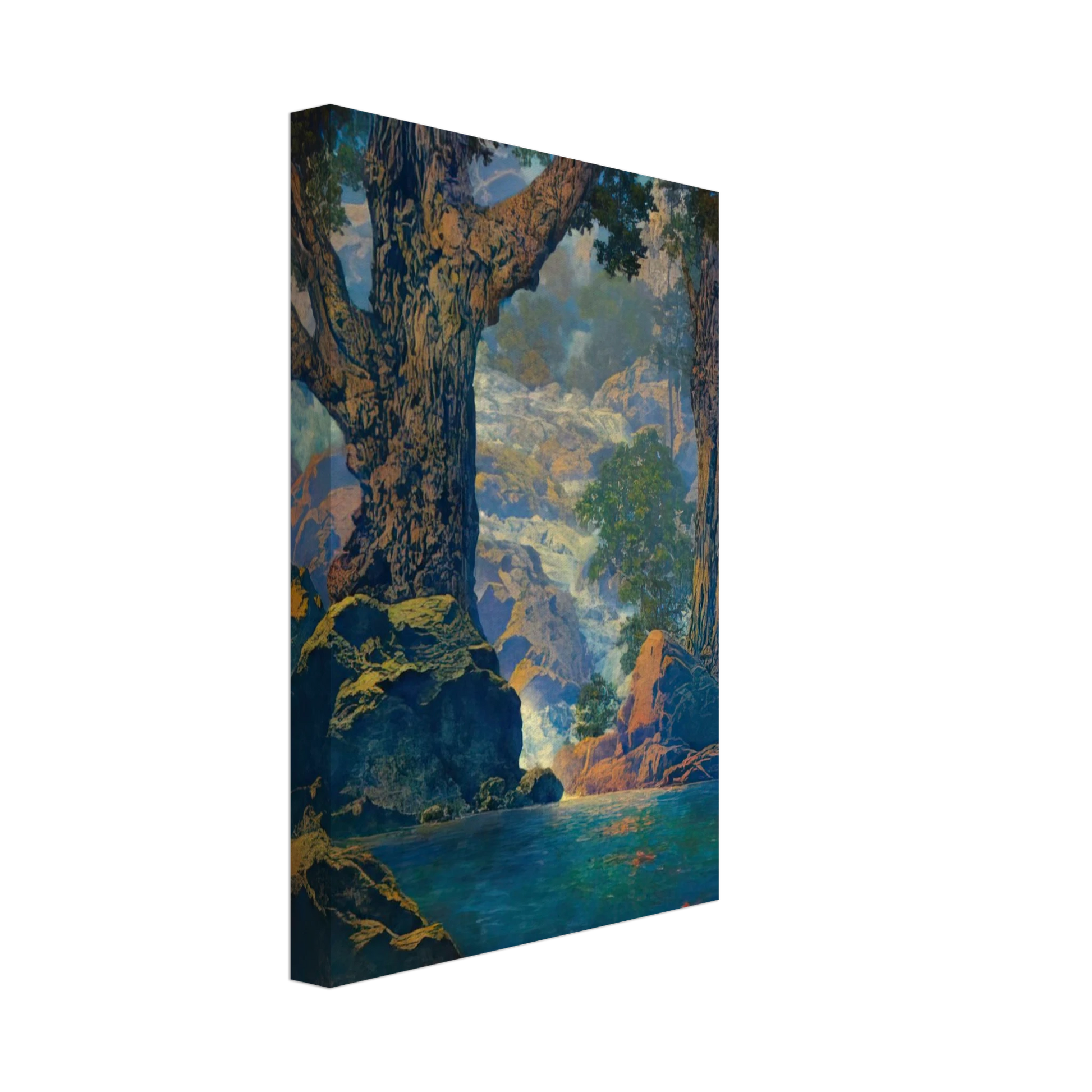 Maxfield Parrish - Cascades Quiet Solitude Canvas - 70x100 cm / 28x40 inches-canvas