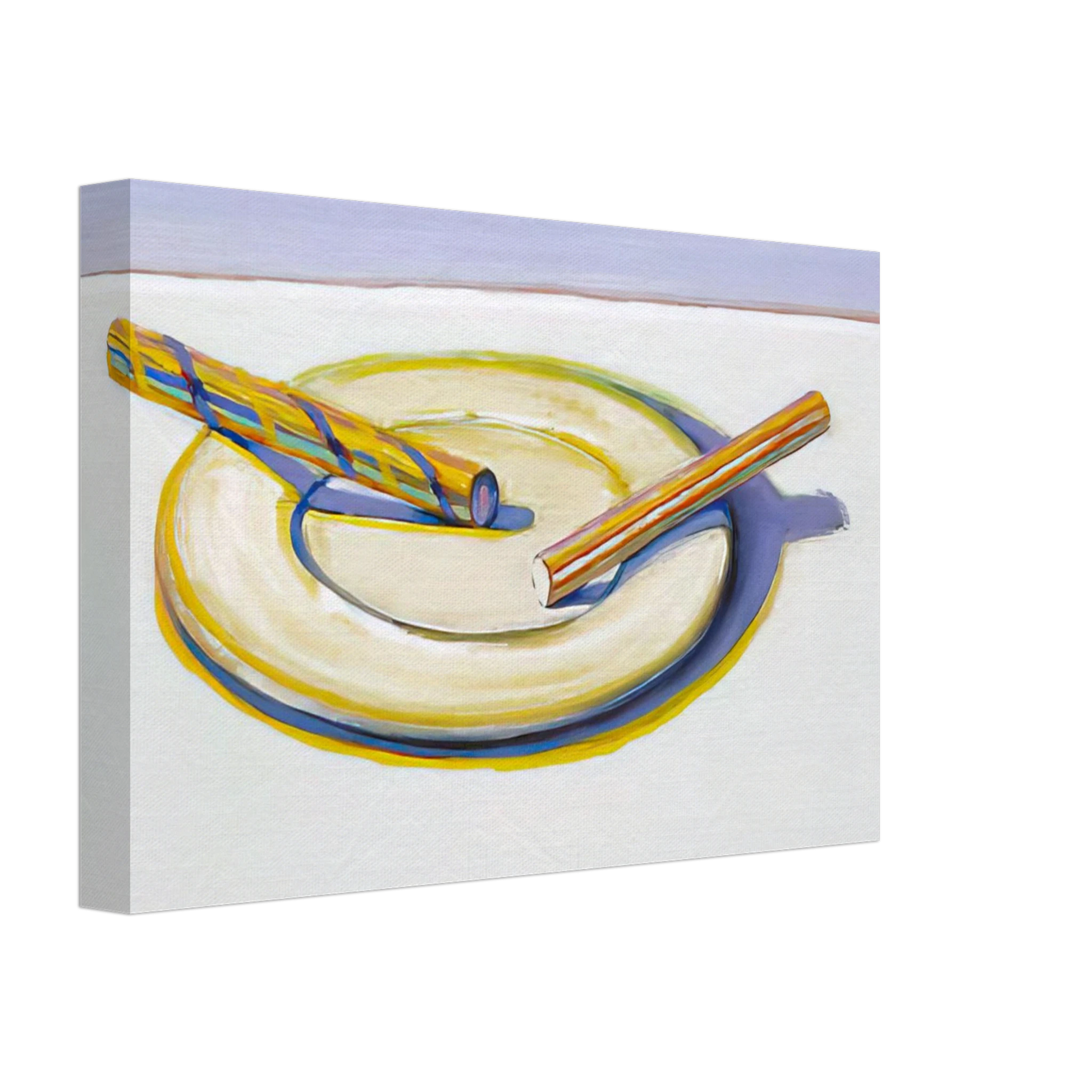 Wayne Thiebaud - Two Candy Sticks - 2004 Canvas - 40x60 cm / 16x24 inches-canvas