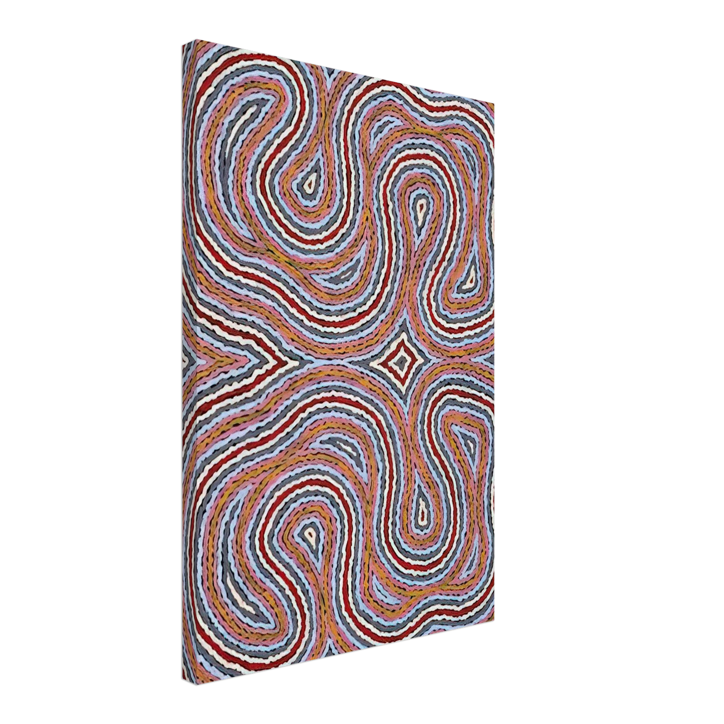 Clifford Possum Tjapaltjarri - Untitled Narripi Worm Dreaming - 1996 Canvas - 70x100 cm / 28x40 inches-canvas