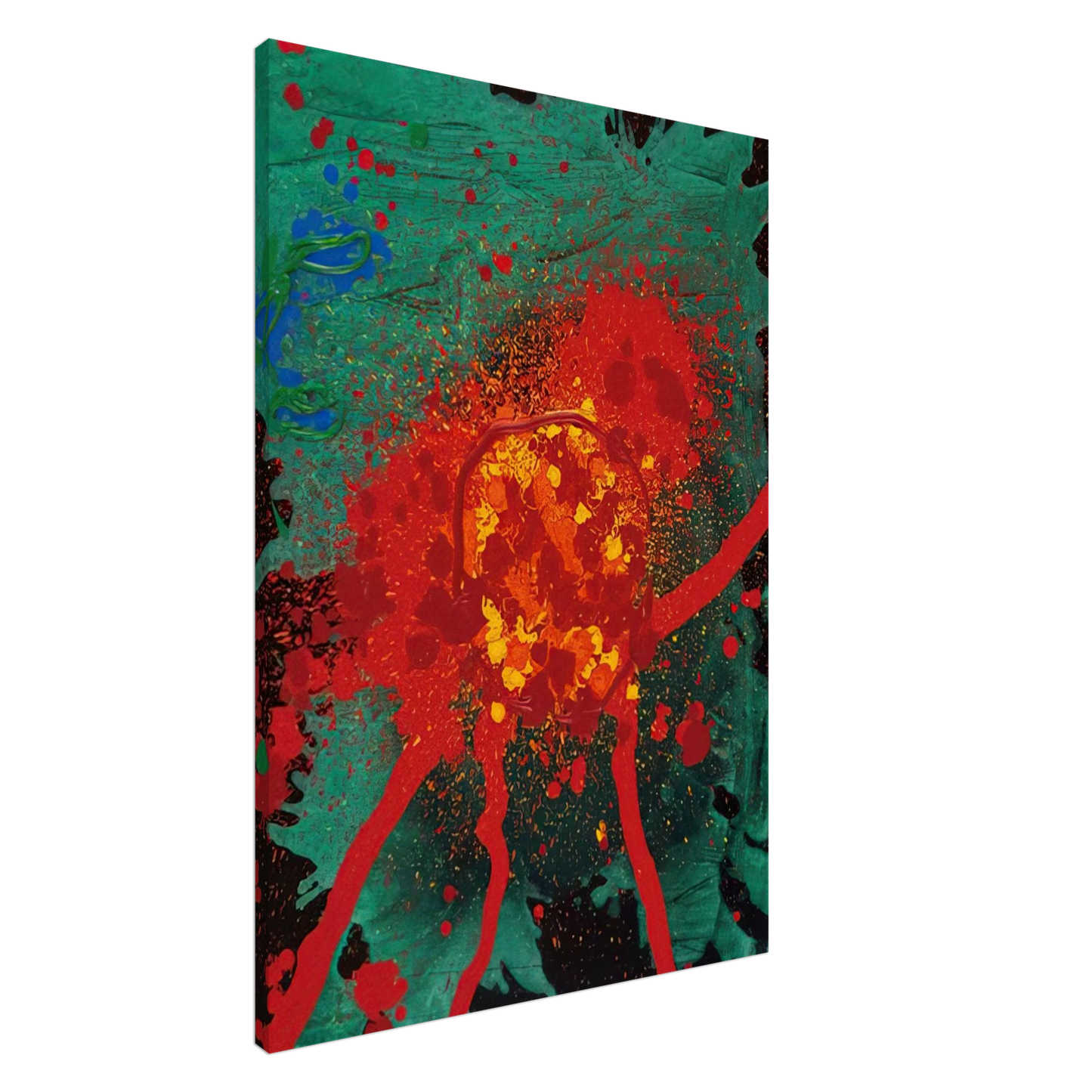 John Hoyland - Blood Feud - 28.8.07 - 2007 Canvas - 20x30 cm / 8x12 inches-canvas