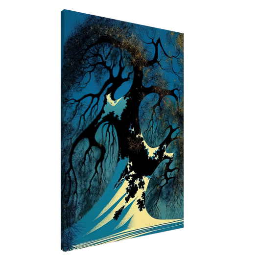 Eyvind Earle - Winter Bonsai Canvas - 20x30 cm / 8x12 inches-canvas