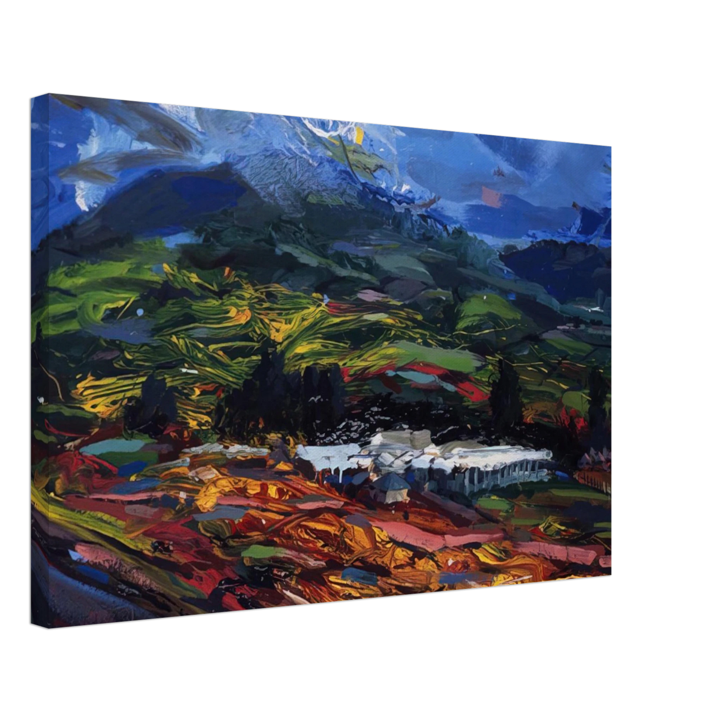 Gebre Kristos Desta - Untitled - Abstract Expressionism, Neo-Expressionism Canvas - 70x100 cm / 28x40 inches-canvas