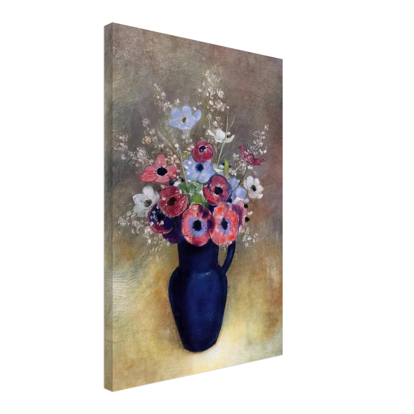 Odilon Redon - ANEMONES IN A JUG Canvas - 40x60 cm / 16x24 inches-canvas