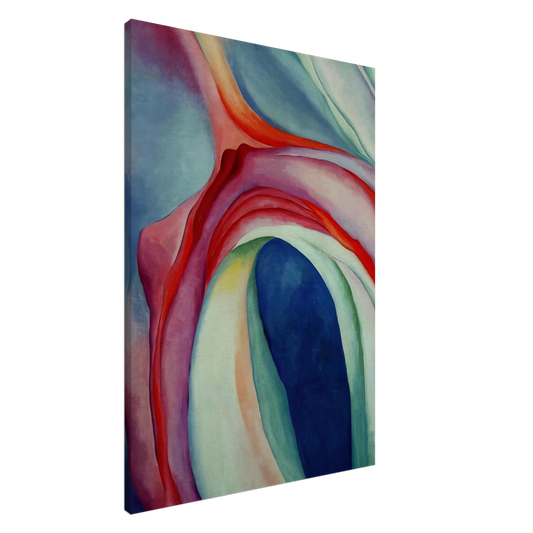 Georgia O'Keeffe - Music Pink and Blue II Canvas - 20x30 cm / 8x12 inches-canvas