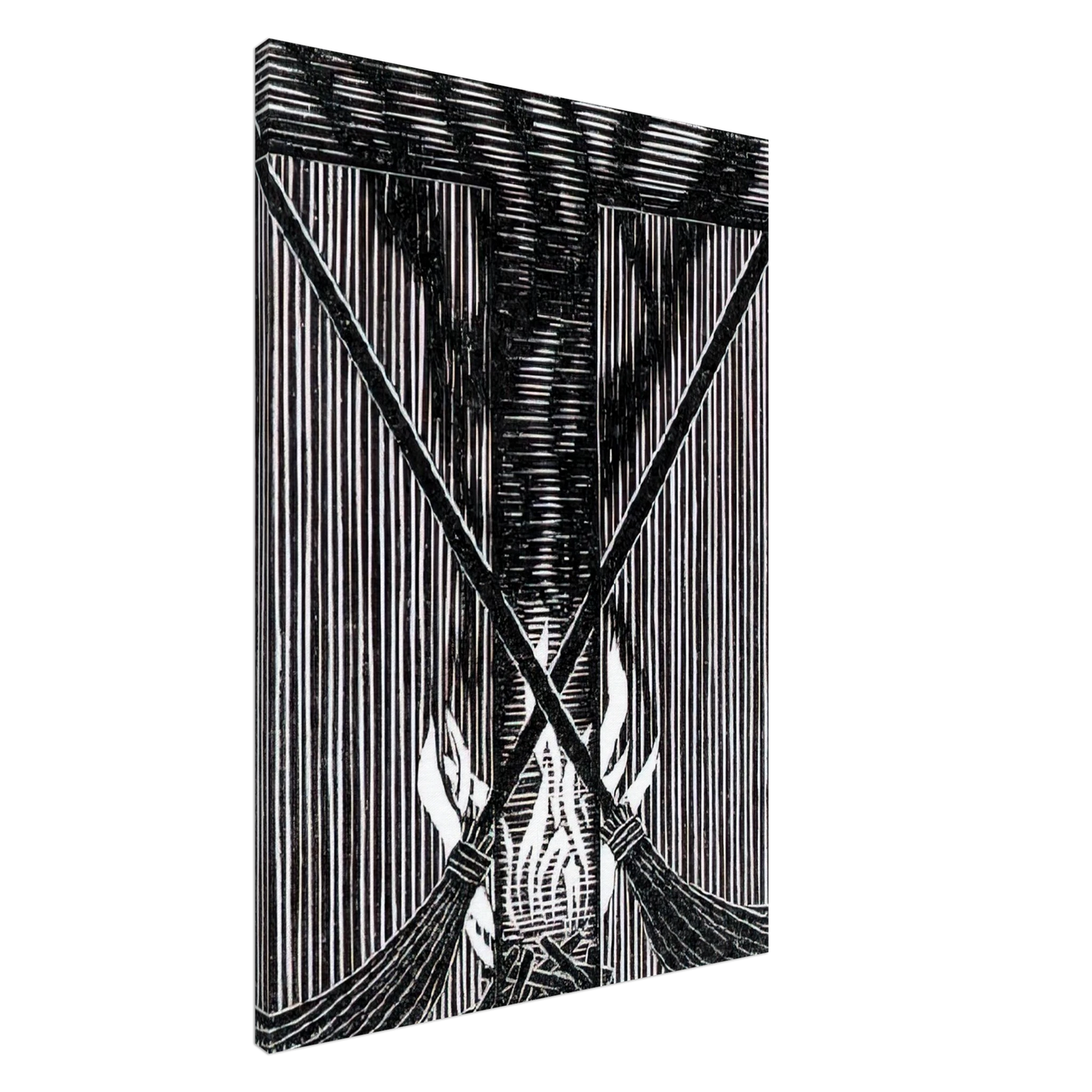 MC Escher - INITIAL T Canvas - 20x30 cm / 8x12 inches-canvas