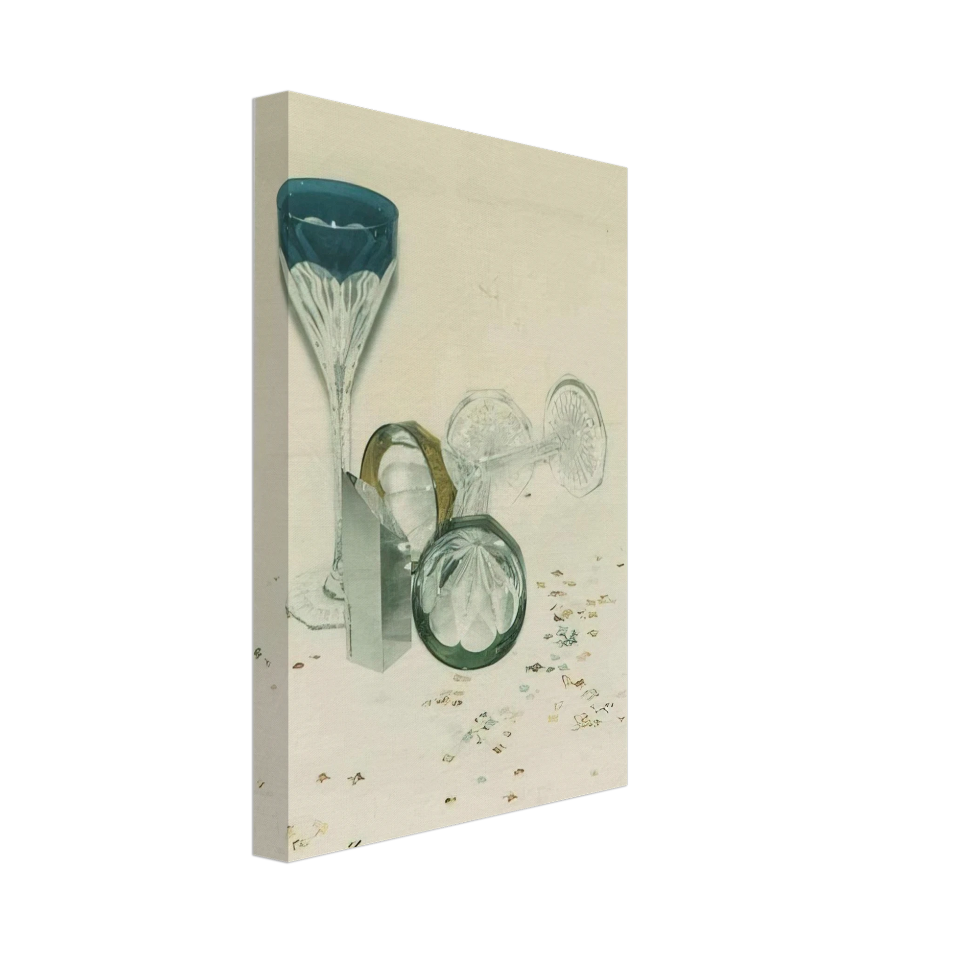 Andy Warhol - Committee 2000 Champagne Glasses Canvas - 40x60 cm / 16x24 inches-canvas