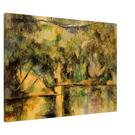 Paul Cezanne - Reflections in the Water Canvas - 20x30 cm / 8x12 inches-canvas