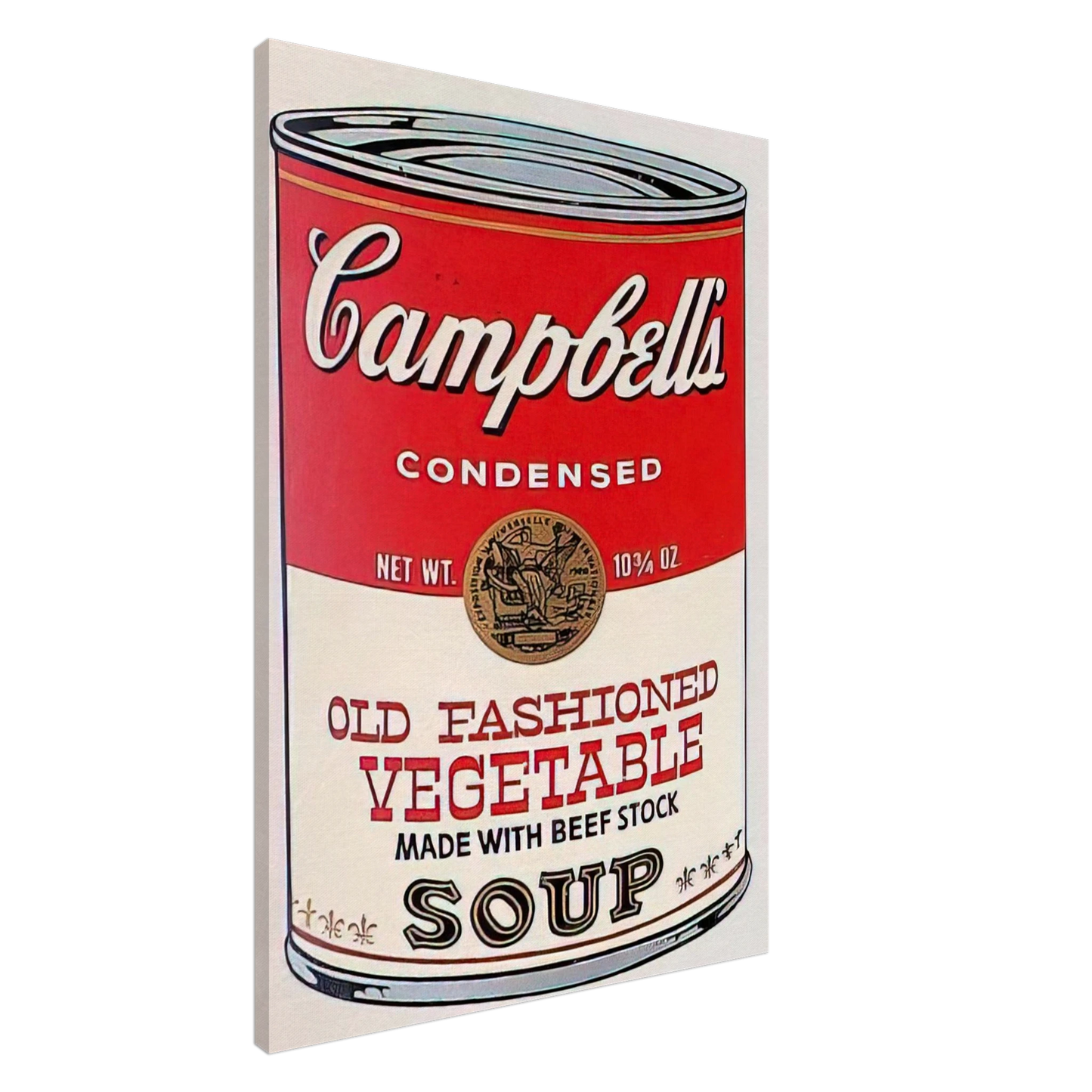 Andy Warhol - Campbell's Soup Can  Old Fashioned Vegetable  Canvas - 20x30 cm / 8x12 inches-canvas