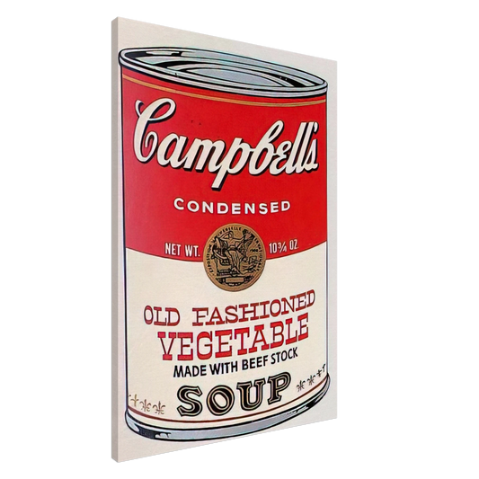 Andy Warhol - Campbell's Soup Can  Old Fashioned Vegetable  Canvas - 20x30 cm / 8x12 inches-canvas