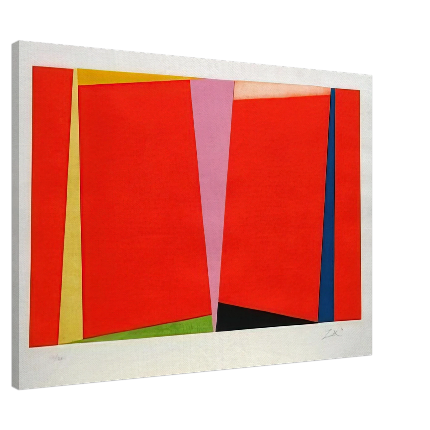Larry Zox - Untitled - 1970 Canvas - 20x30 cm / 8x12 inches-canvas
