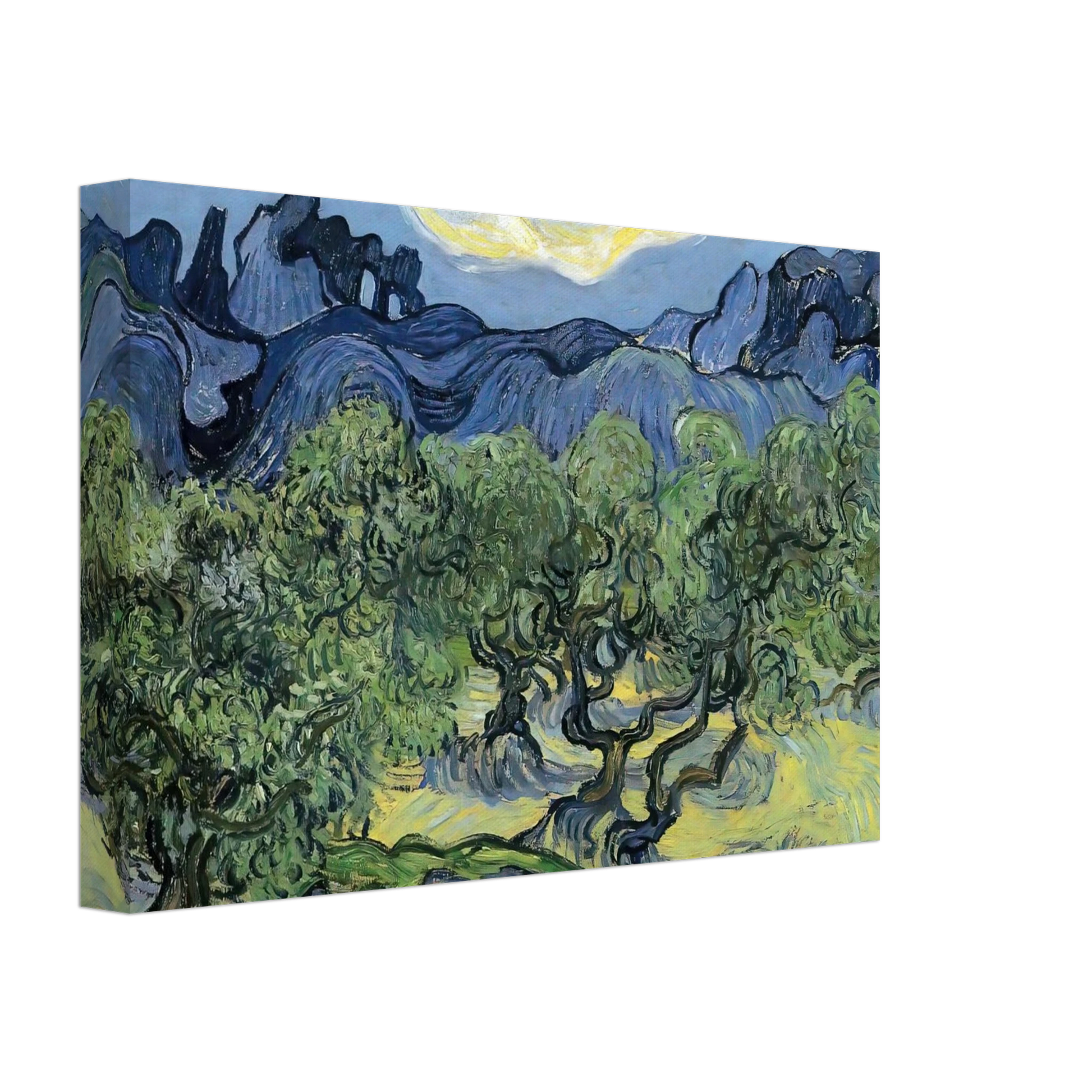 Vincent van Gogh - The Alpilles with Olive Trees in the Foreground Canvas - 40x60 cm / 16x24 inches-canvas