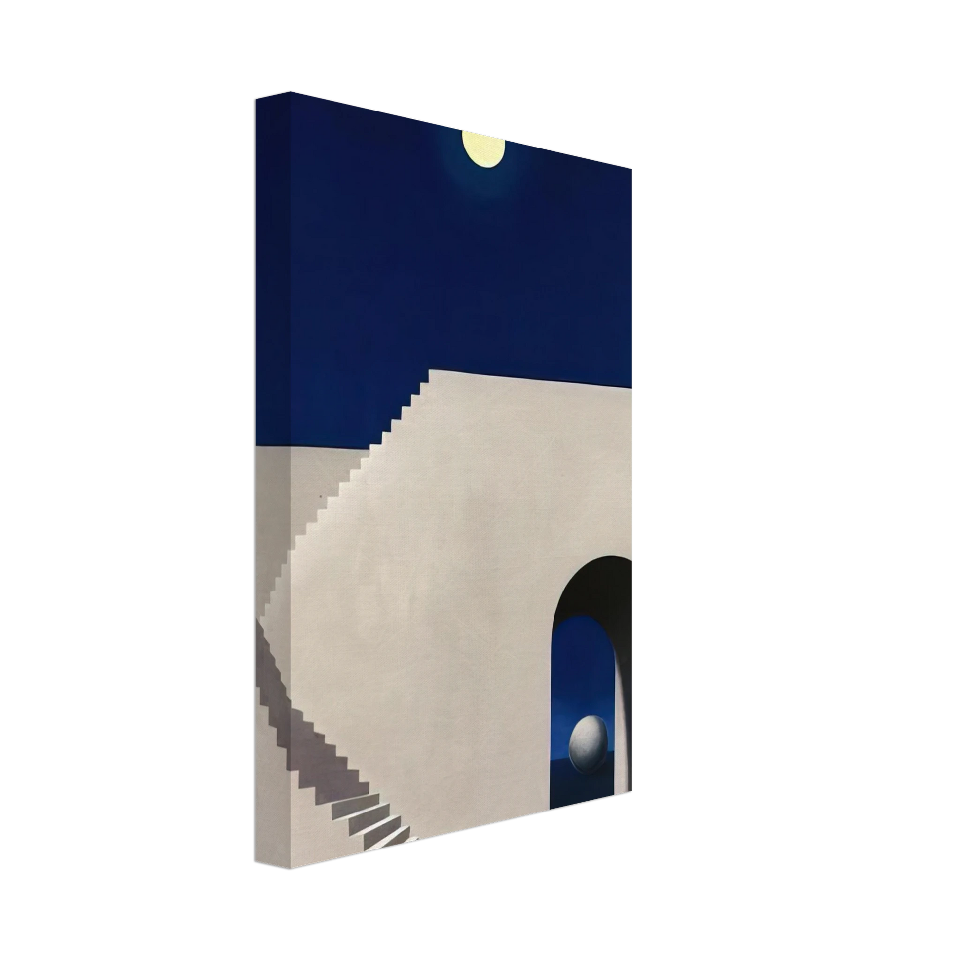 Rene Magritte - ARCHITECTURE AU CLAIR DE LUNE 1956 Canvas - 40x60 cm / 16x24 inches-canvas