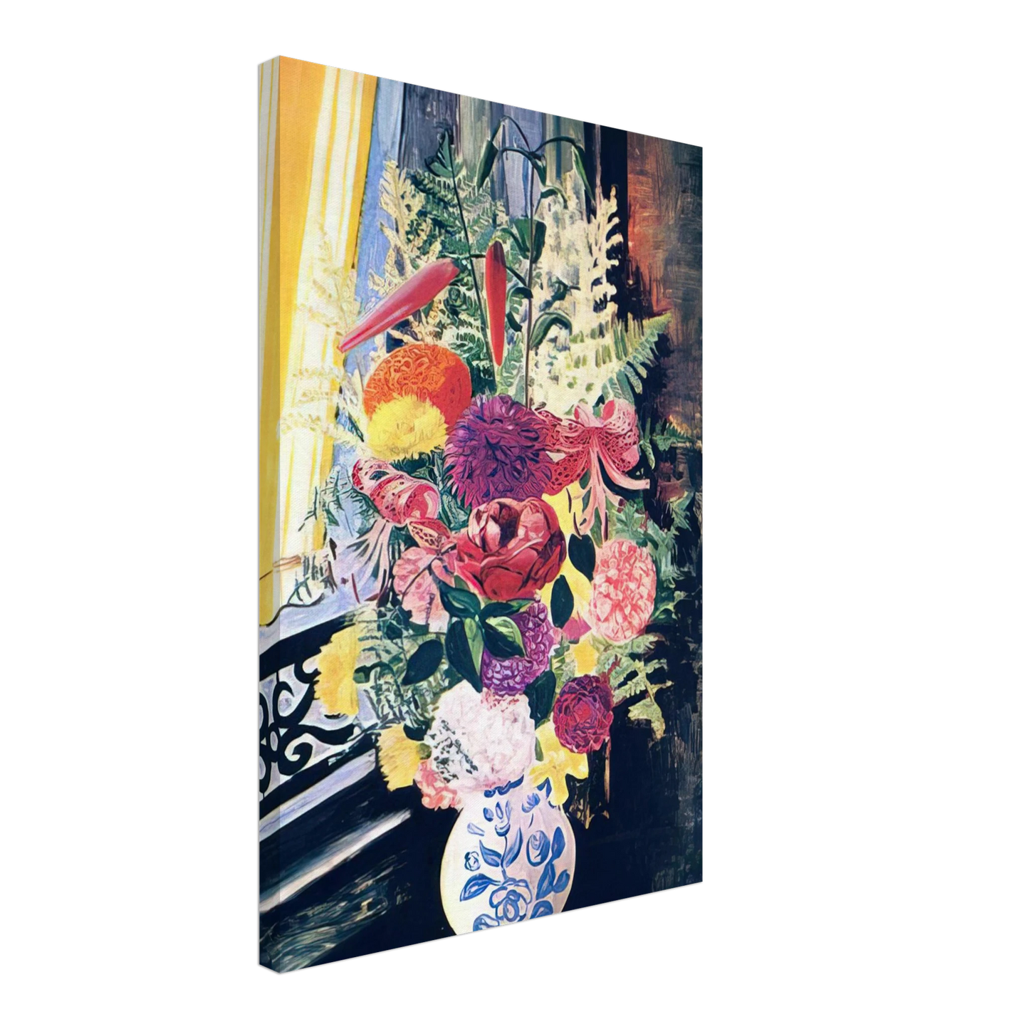 Moise Kisling - BOUQUET OF VARIOUS FLOWERS 1927 Canvas - 70x100 cm / 28x40 inches-canvas