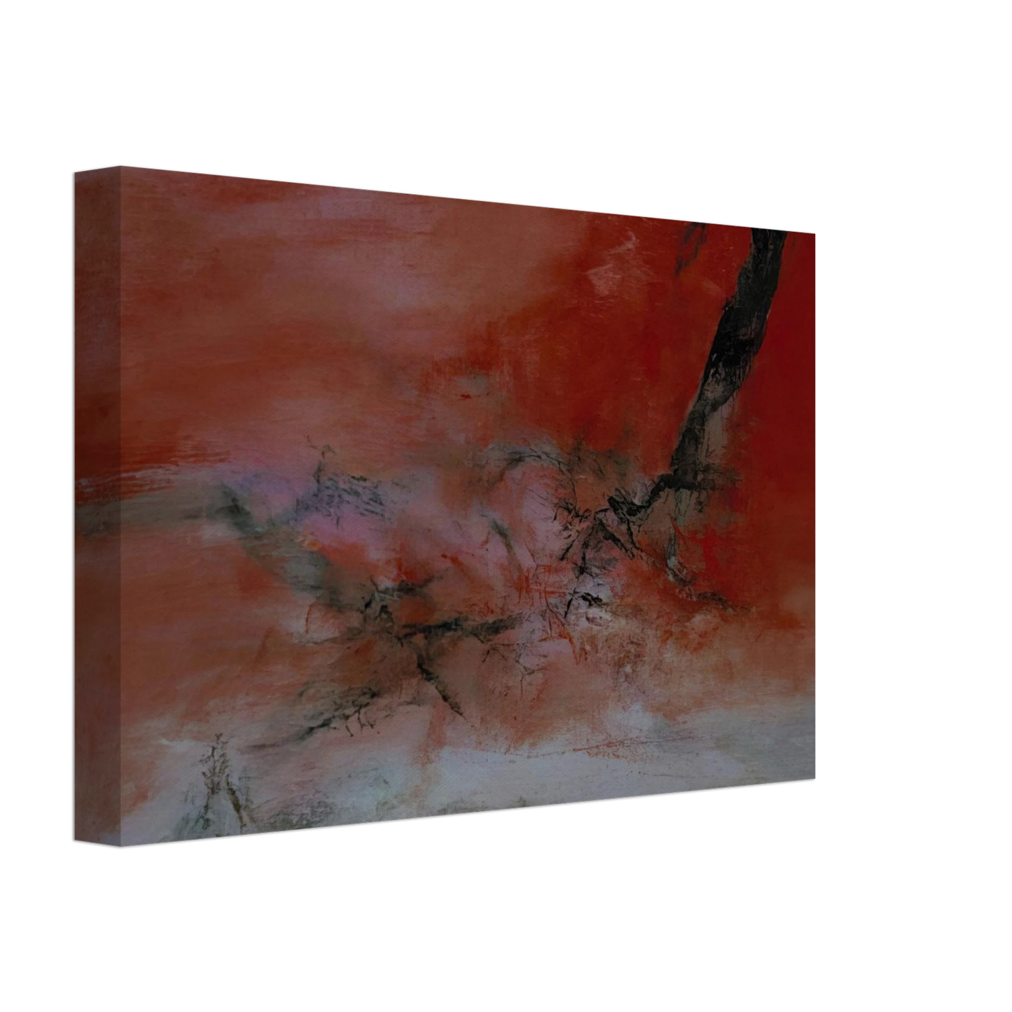 Zao Wou-Ki - 10 JANVIER 2001 2001 Canvas - 40x60 cm / 16x24 inches-canvas