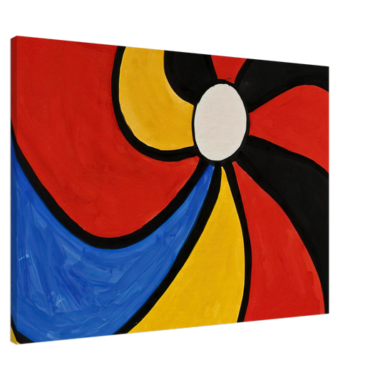 Alexander Calder - THE BIG WHEEL 1970 Canvas - 20x30 cm / 8x12 inches-canvas