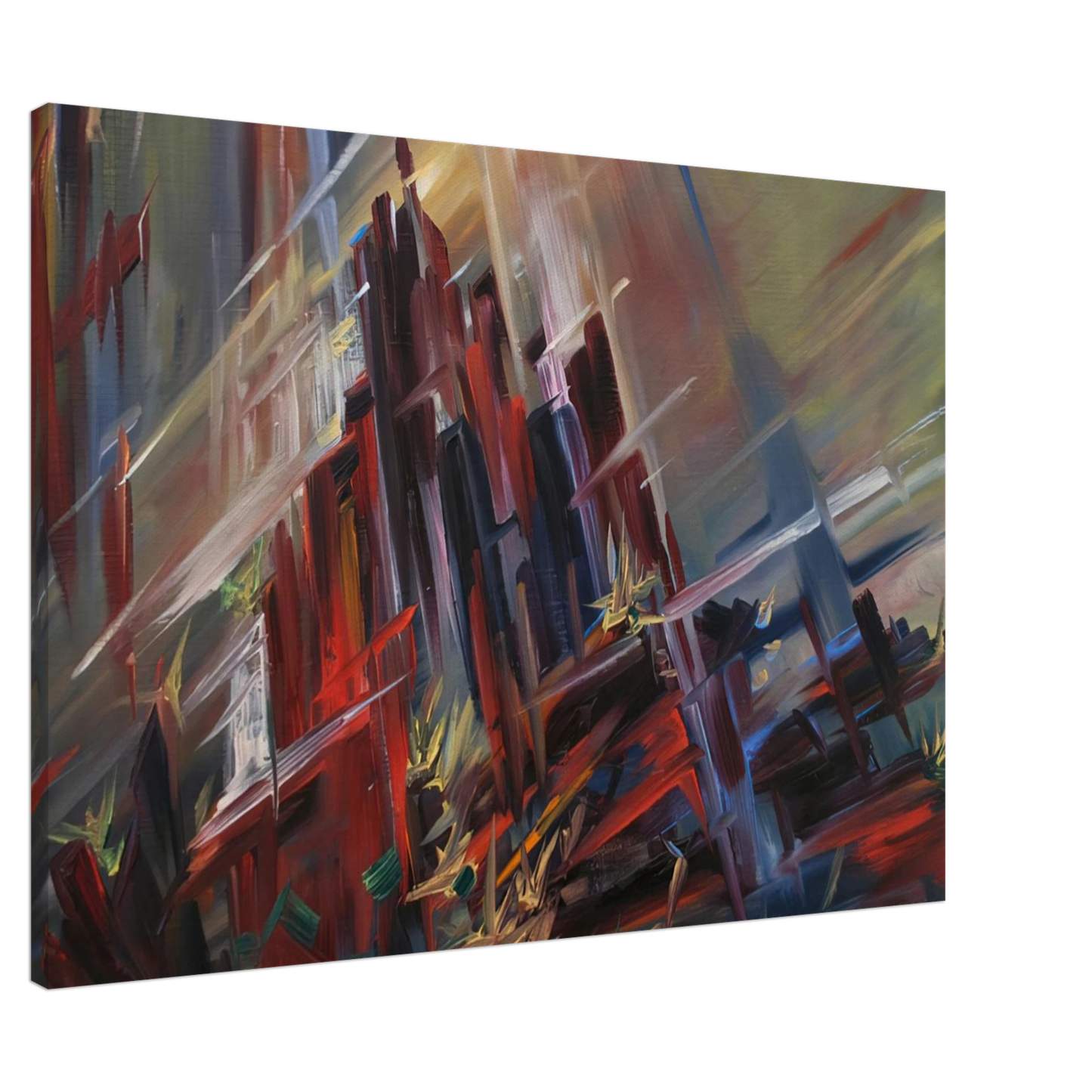 Konrad Zuse - Inferno - 1974 Canvas - 20x30 cm / 8x12 inches-canvas