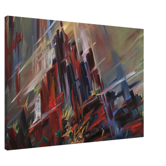 Konrad Zuse - Inferno - 1974 Canvas - 20x30 cm / 8x12 inches-canvas