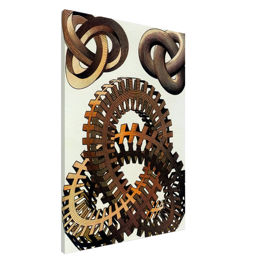 MC Escher - KNOTS COLOUR Canvas - 20x30 cm / 8x12 inches-canvas