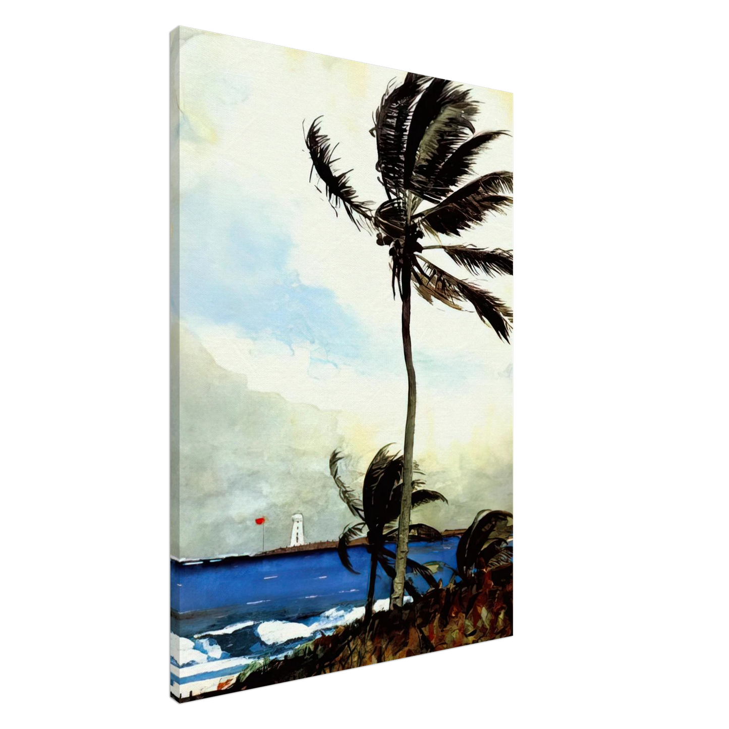 Winslow Homer - PALM TREE NASSAU Canvas - 20x30 cm / 8x12 inches-canvas