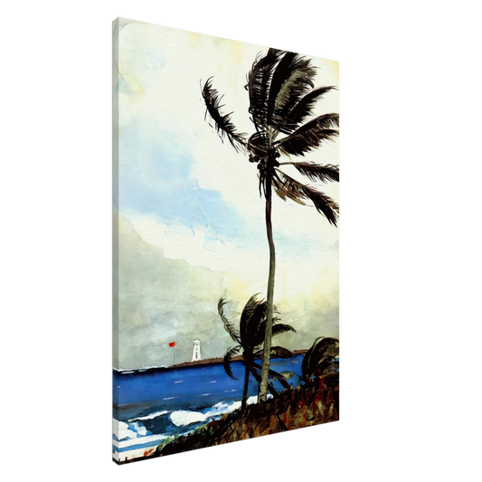 Winslow Homer - PALM TREE NASSAU Canvas - 20x30 cm / 8x12 inches-canvas