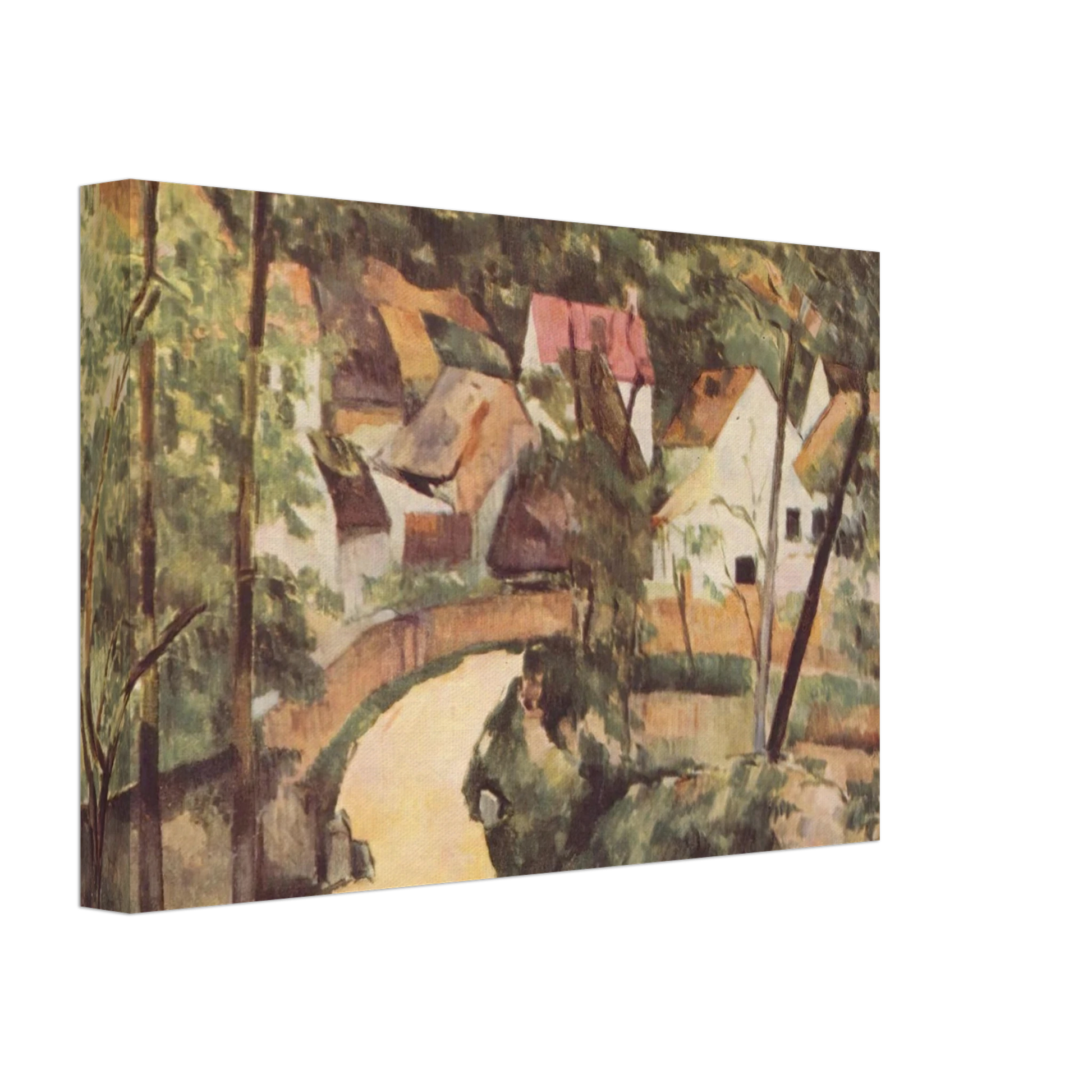 Paul Cezanne - A Turn in the Road Canvas - 40x60 cm / 16x24 inches-canvas