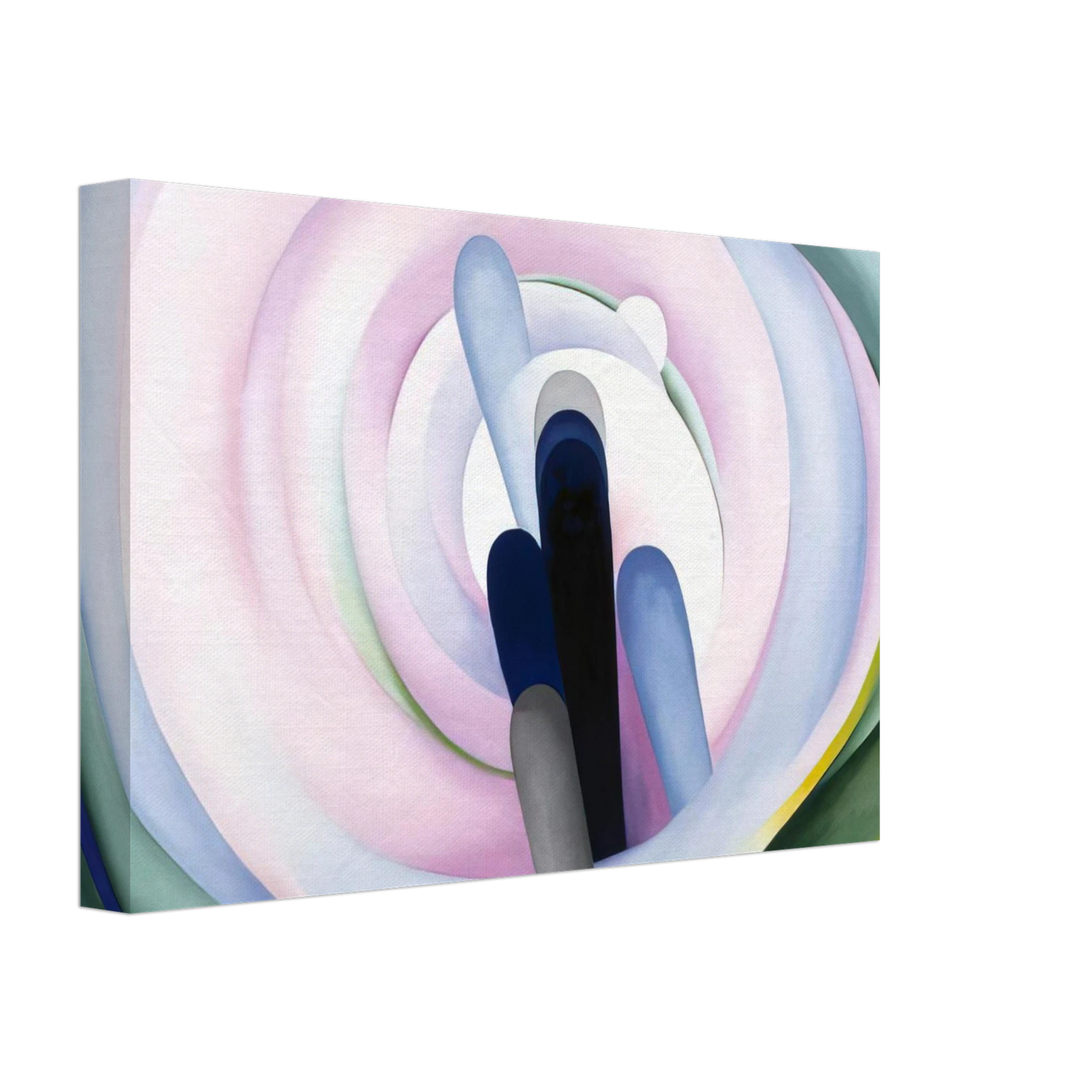 Georgia O'Keeffe - Grey Blue and Black, Pink Circle Canvas - 40x60 cm / 16x24 inches-canvas