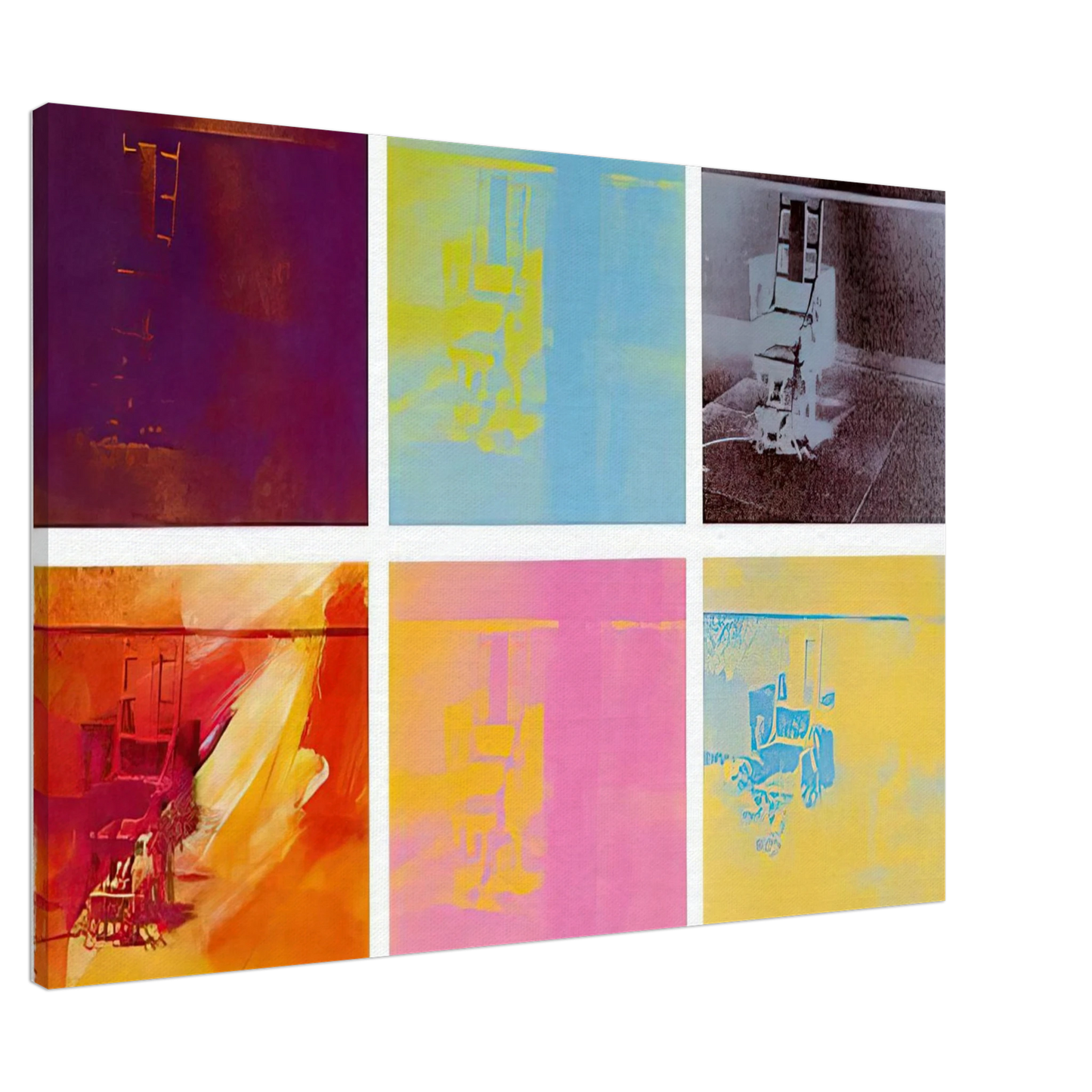 Andy Warhol - Electric Chair Canvas - 20x30 cm / 8x12 inches-canvas