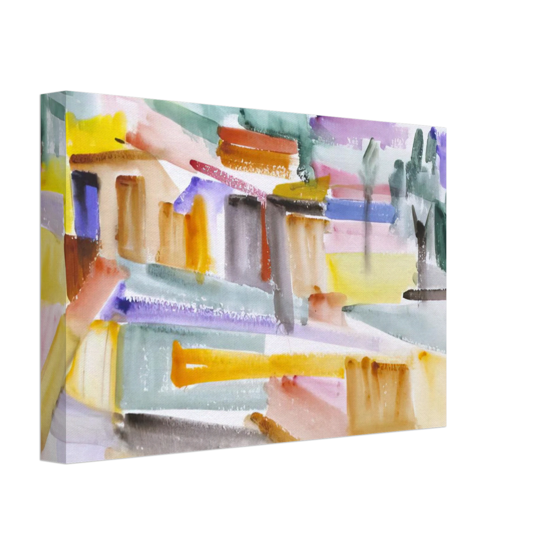 Giorgio Cavallon - Country Scene - 1938 Canvas - 70x100 cm / 28x40 inches-canvas