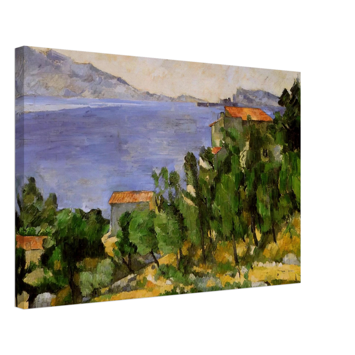 Paul Cezanne - The Bay of L'Estaque from the East Canvas - 40x60 cm / 16x24 inches-canvas