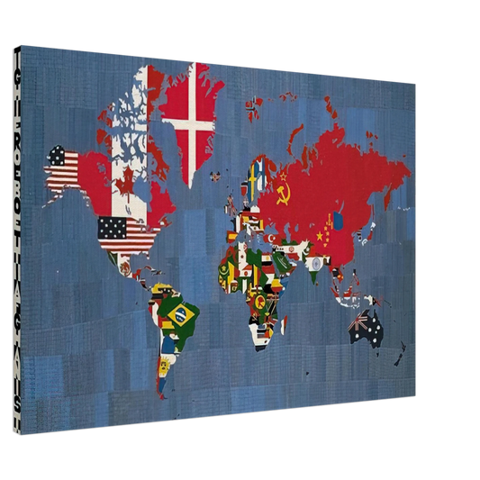 Alighiero Boetti - MAPPA 1978 Canvas - 20x30 cm / 8x12 inches-canvas