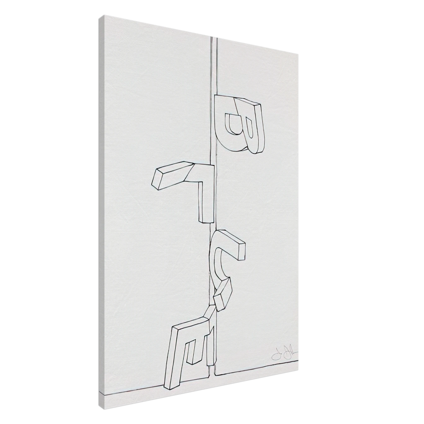 Jasper Johns - BENT BLUE 1971 Canvas - 20x30 cm / 8x12 inches-canvas