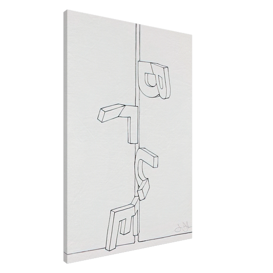 Jasper Johns - BENT BLUE 1971 Canvas - 20x30 cm / 8x12 inches-canvas