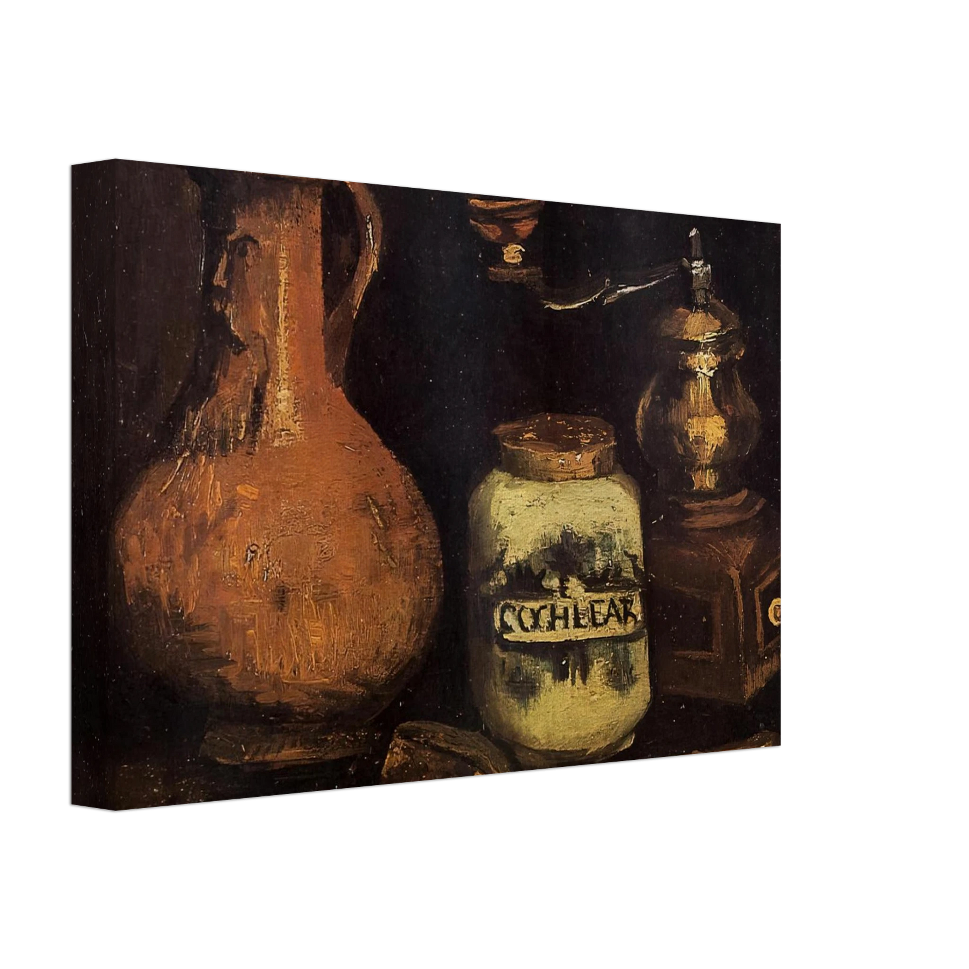 Vincent van Gogh - Still Life with Coffee Mill, Pipe Case and Jug Canvas - 40x60 cm / 16x24 inches-canvas