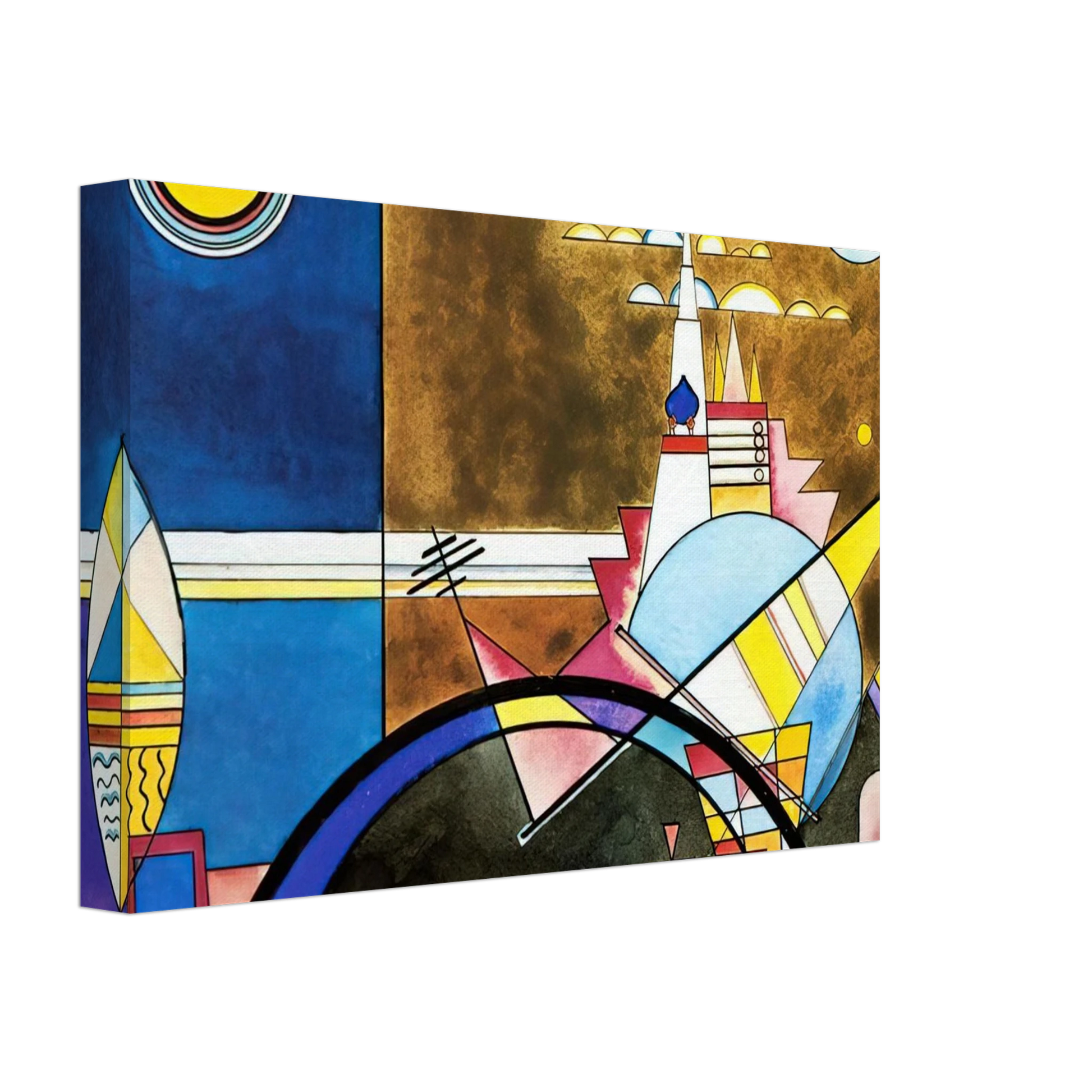 Wassily Kandinsky - PICTURE XVI THE GREAT GATE OF KIEV STAGE SET FOR MUSSORGSKY S PICTURES AT AN EXHIBITION IN 1928 Canvas - 70x100 cm / 28x40 inches-canvas