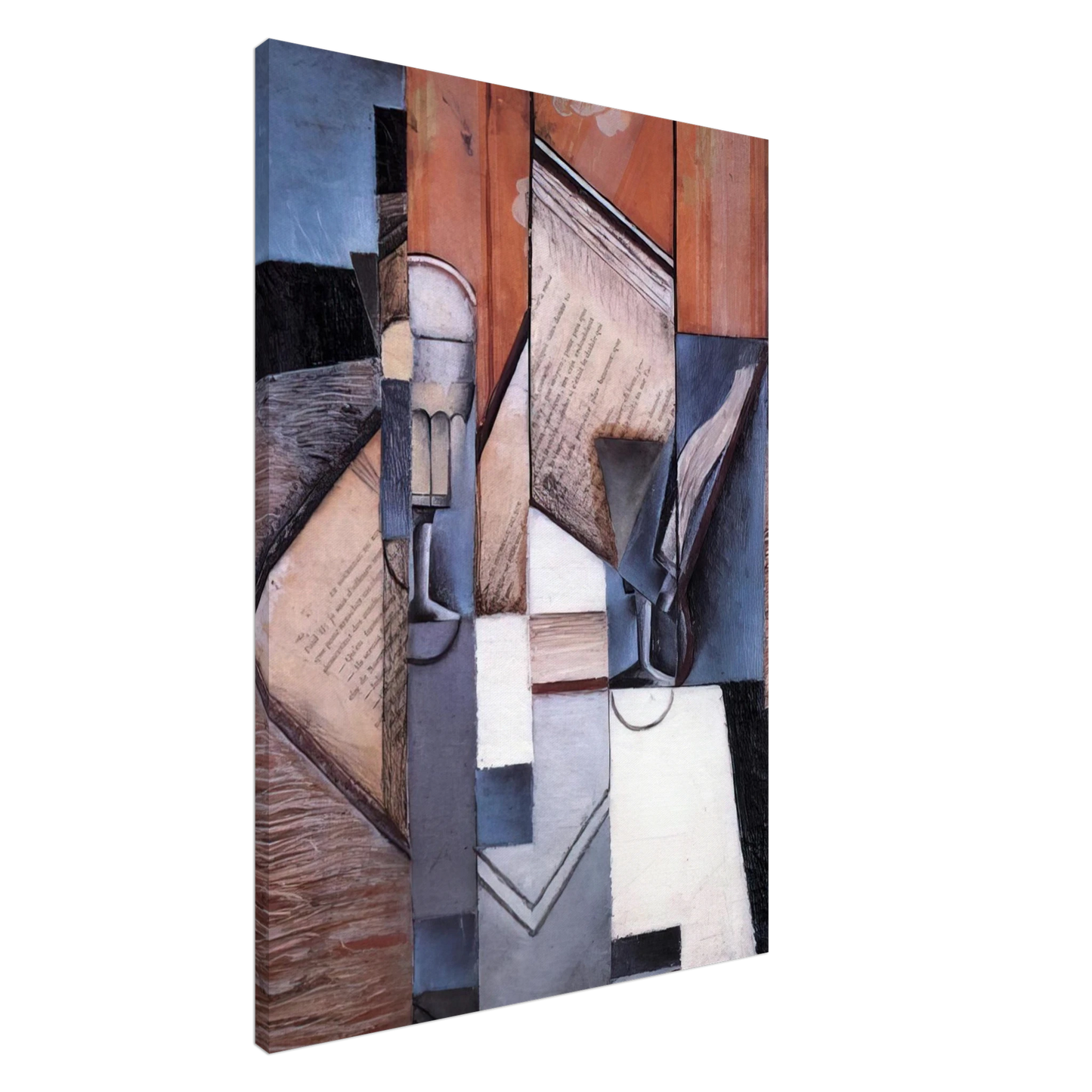 Juan Gris - THE BOOK 1913 Canvas - 20x30 cm / 8x12 inches-canvas