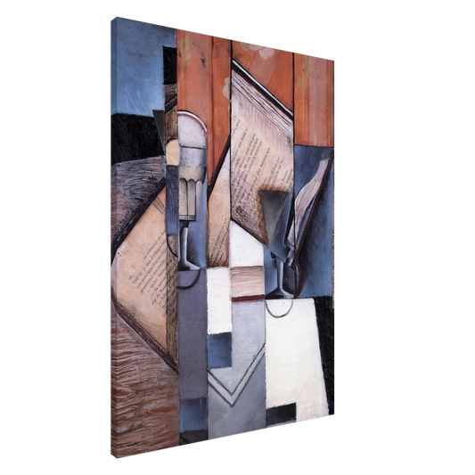 Juan Gris - THE BOOK 1913 Canvas - 20x30 cm / 8x12 inches-canvas