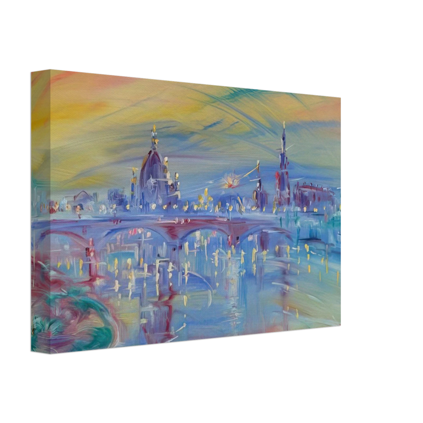 Konrad Zuse - View of Rome and the Tiber Canvas - 70x100 cm / 28x40 inches-canvas