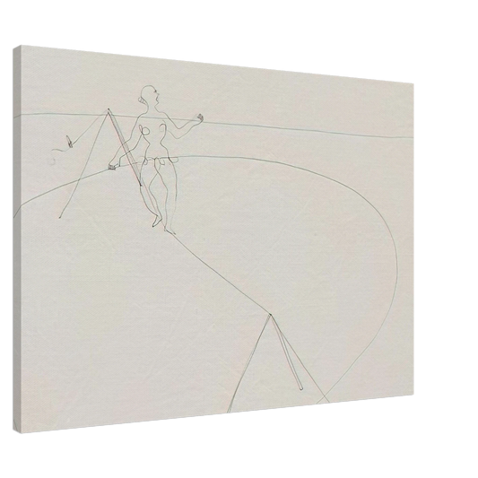 Alexander Calder - TIGHTROPE WALKER 1932 Canvas - 20x30 cm / 8x12 inches-canvas