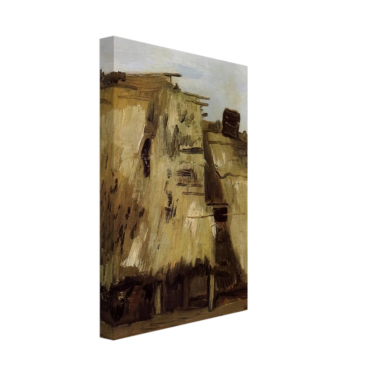 Vincent van Gogh - Cottage with Woman Digging Canvas - 70x100 cm / 28x40 inches-canvas