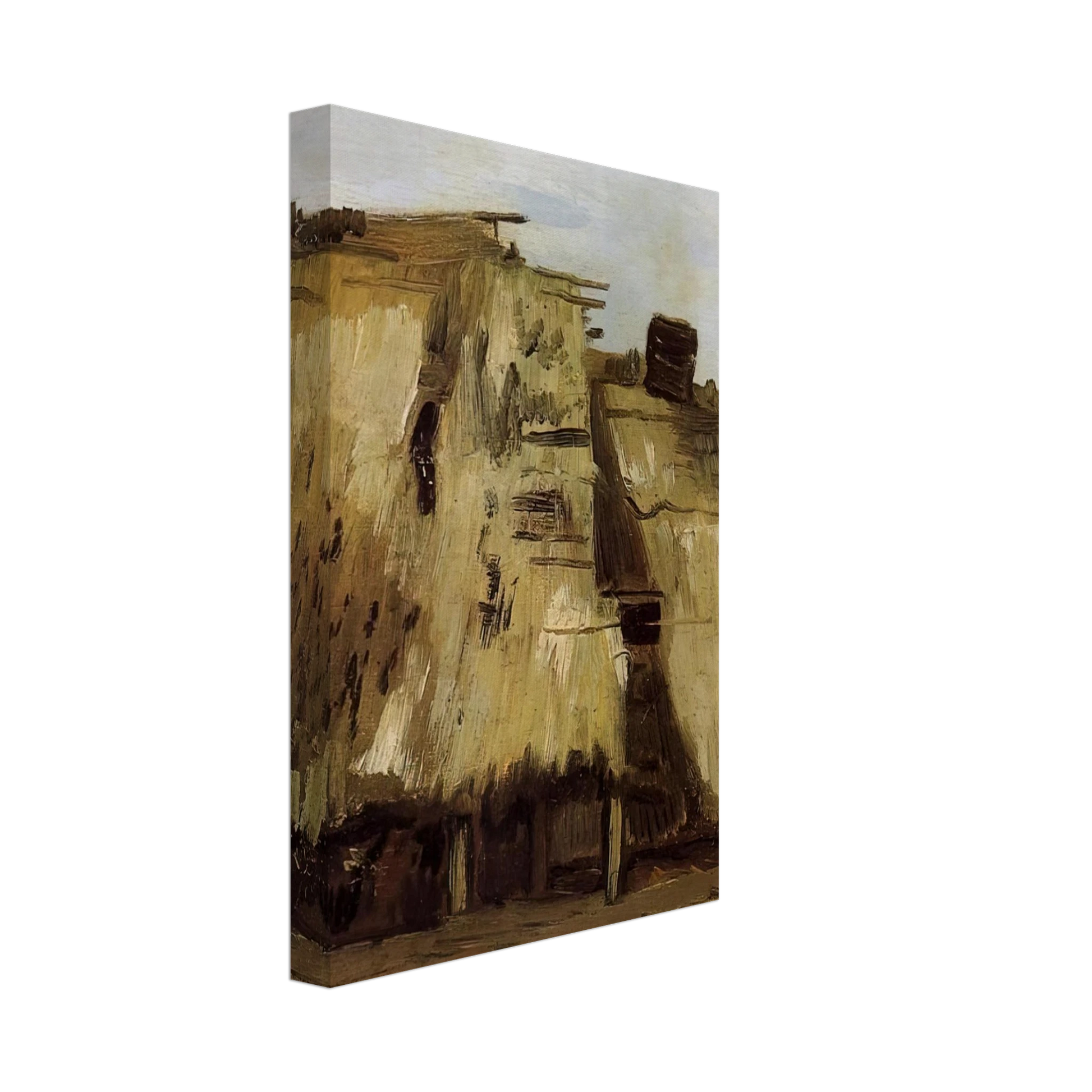 Vincent van Gogh - Cottage with Woman Digging Canvas - 70x100 cm / 28x40 inches-canvas