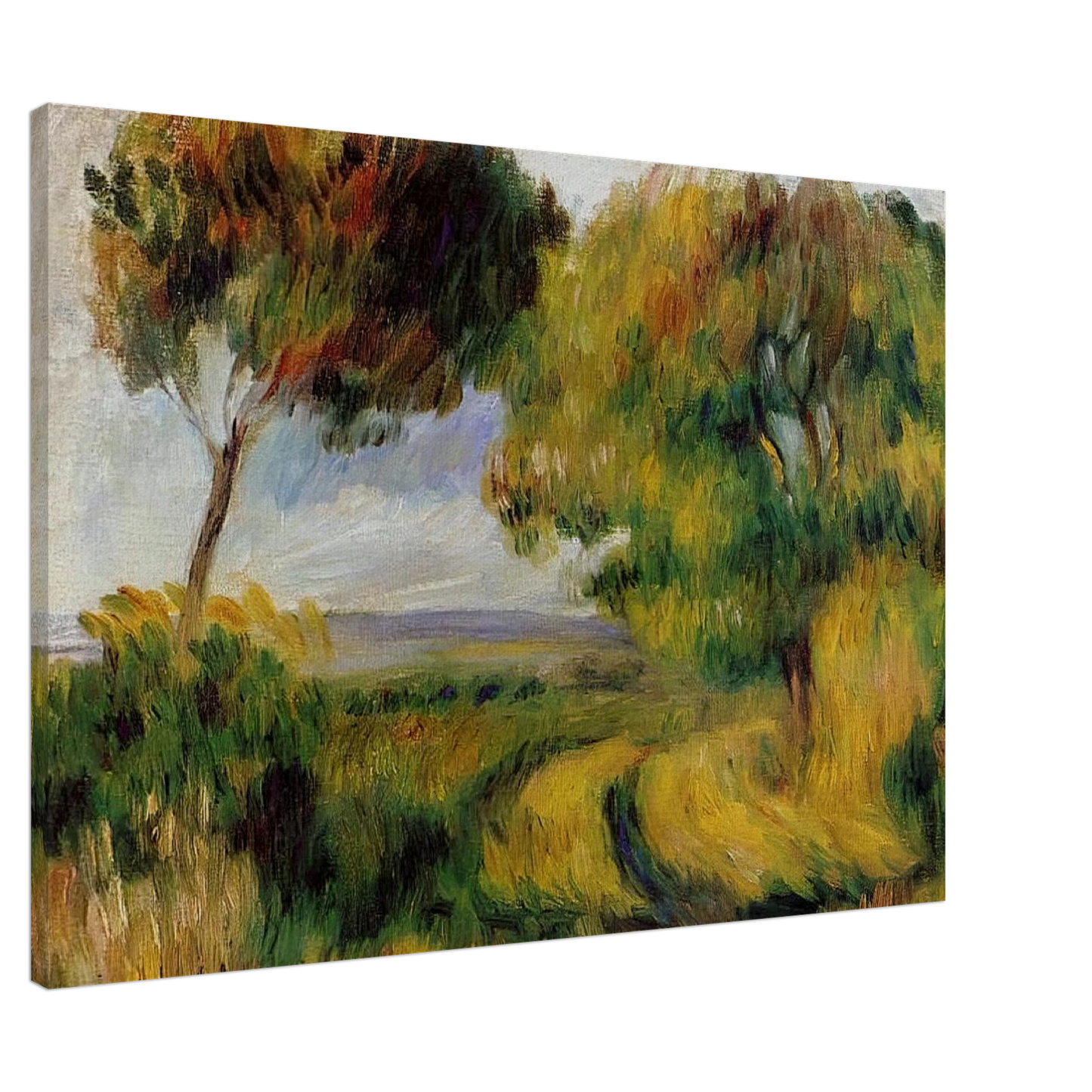 Pierre-Auguste Renoir - Breton Landscape Trees and Moor Canvas - 20x30 cm / 8x12 inches-canvas