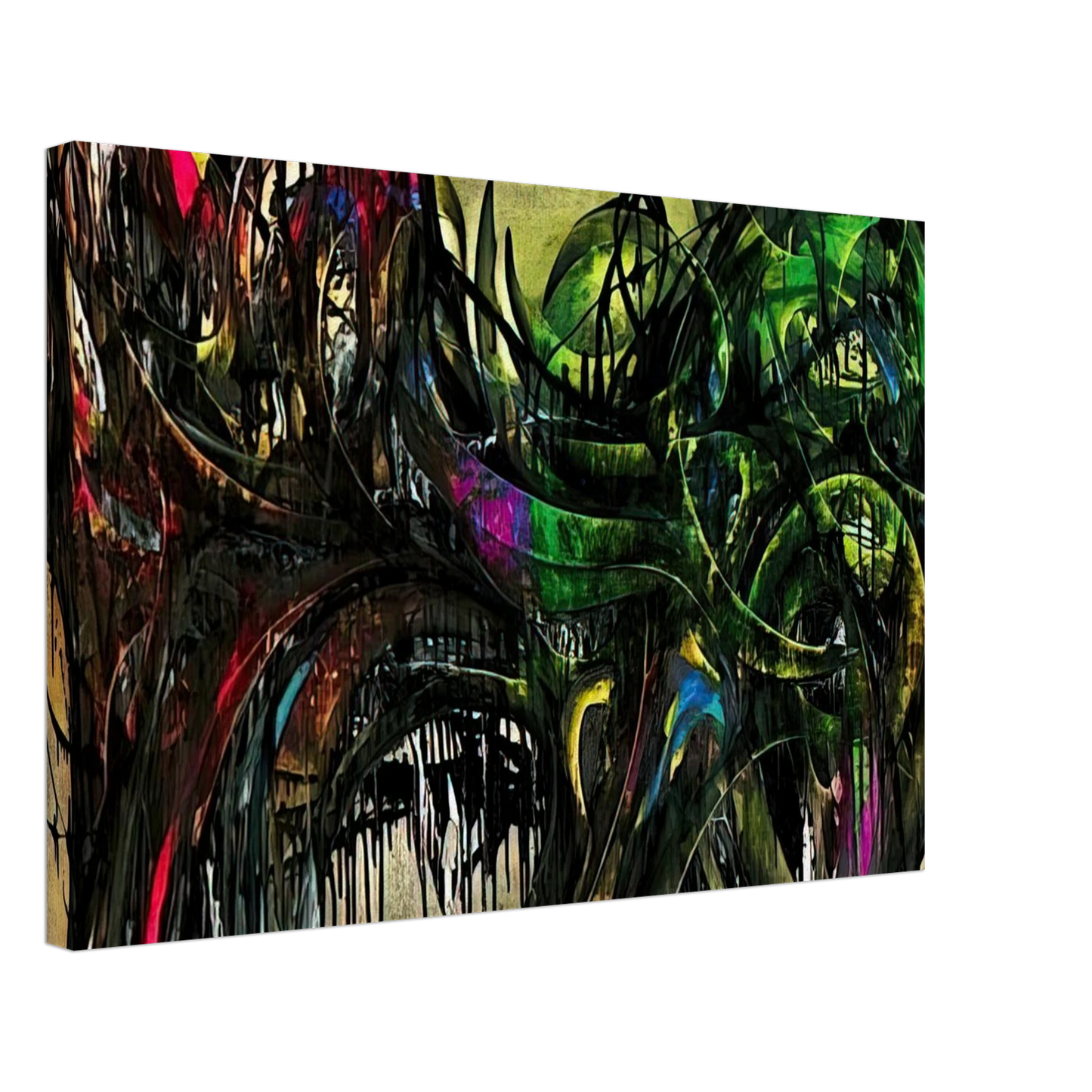 Simon Hantai - Peinture - 1955 Canvas - 70x100 cm / 28x40 inches-canvas