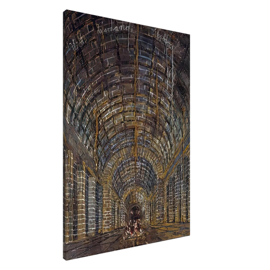 Anselm Kiefer - URD VERDANDI SKULD THE NORNS 1983 Canvas - 20x30 cm / 8x12 inches-canvas